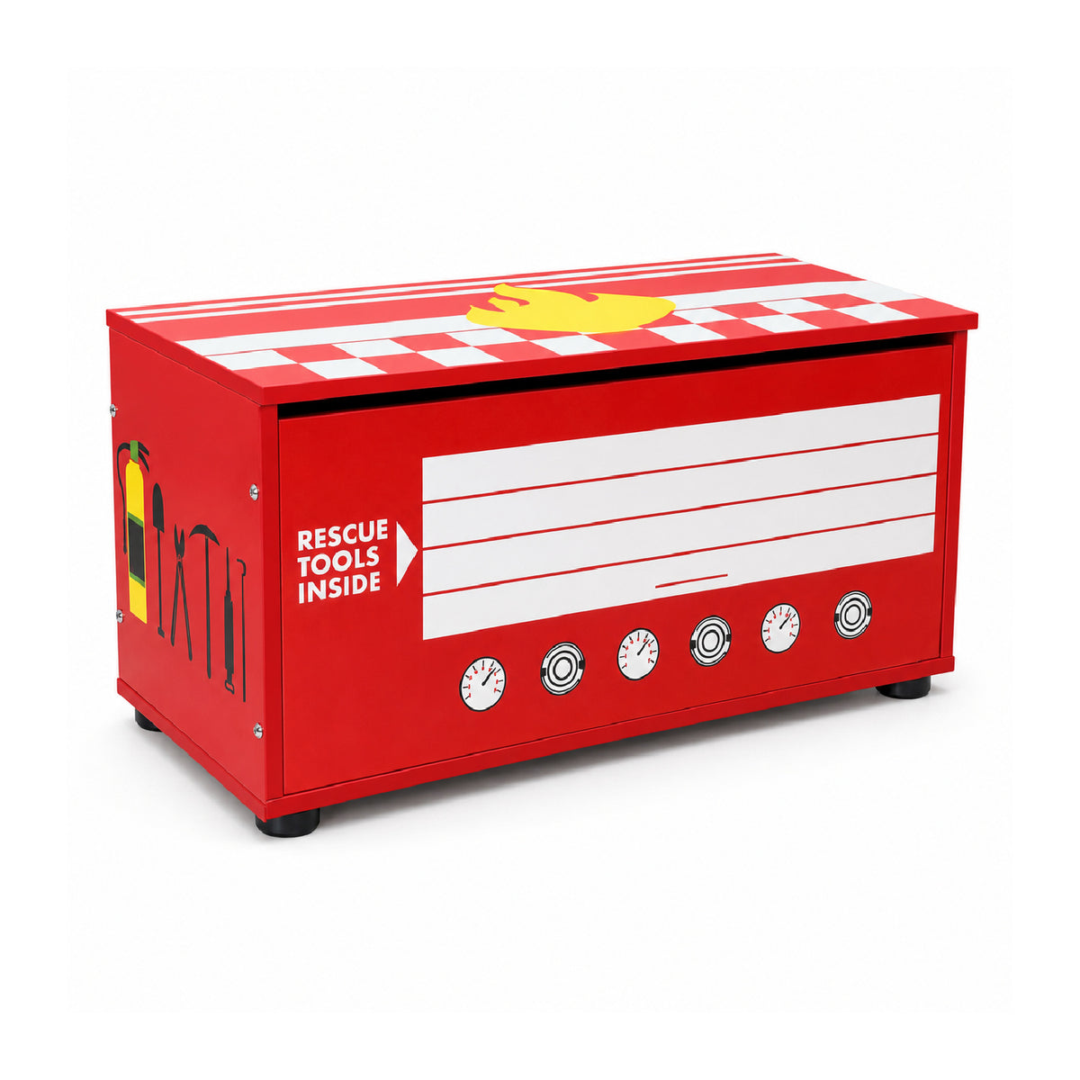 Fire Truck Storage Soft-Close Toy Box | OROA Kids