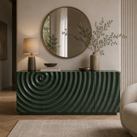 Mid Century Green Accent Sideboard | OROA