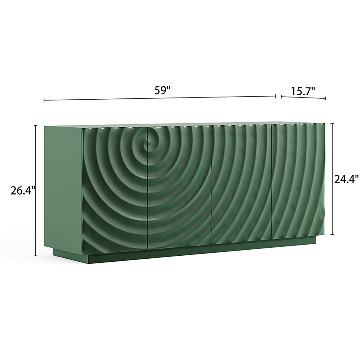 Mid Century Green Accent Sideboard | OROA