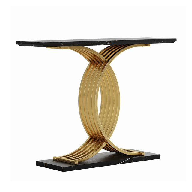 Modern European furniture - Black & Gold Console Table - www.oroa.com
