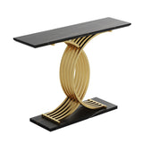 Modern European furniture - Black & Gold Console Table - www.oroa.com
