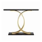Modern European furniture - Black & Gold Console Table - www.oroa.com