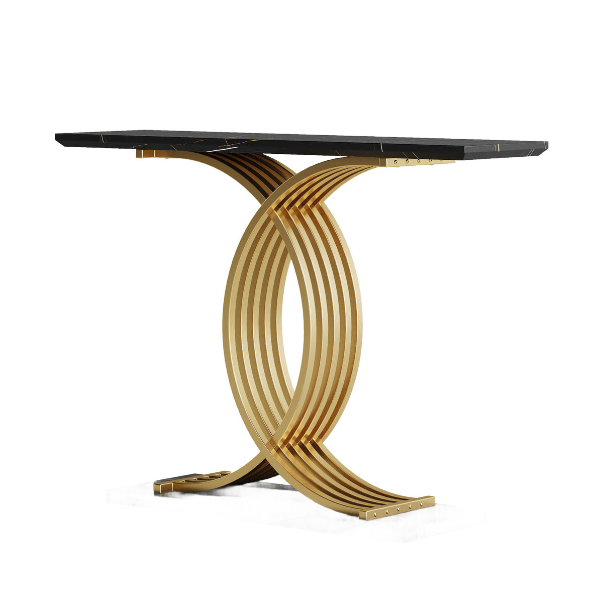 Modern European furniture - Black & Gold Console Table - www.oroa.com