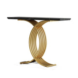 Modern European furniture - Black & Gold Console Table - www.oroa.com