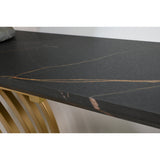 Modern European furniture - Black & Gold Console Table - www.oroa.com