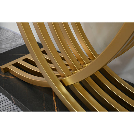 Modern European furniture - Black & Gold Console Table - www.oroa.com