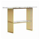 Modern Gold Metal Frame Console Table | OROA