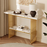 Modern Gold Metal Frame Console Table | OROA