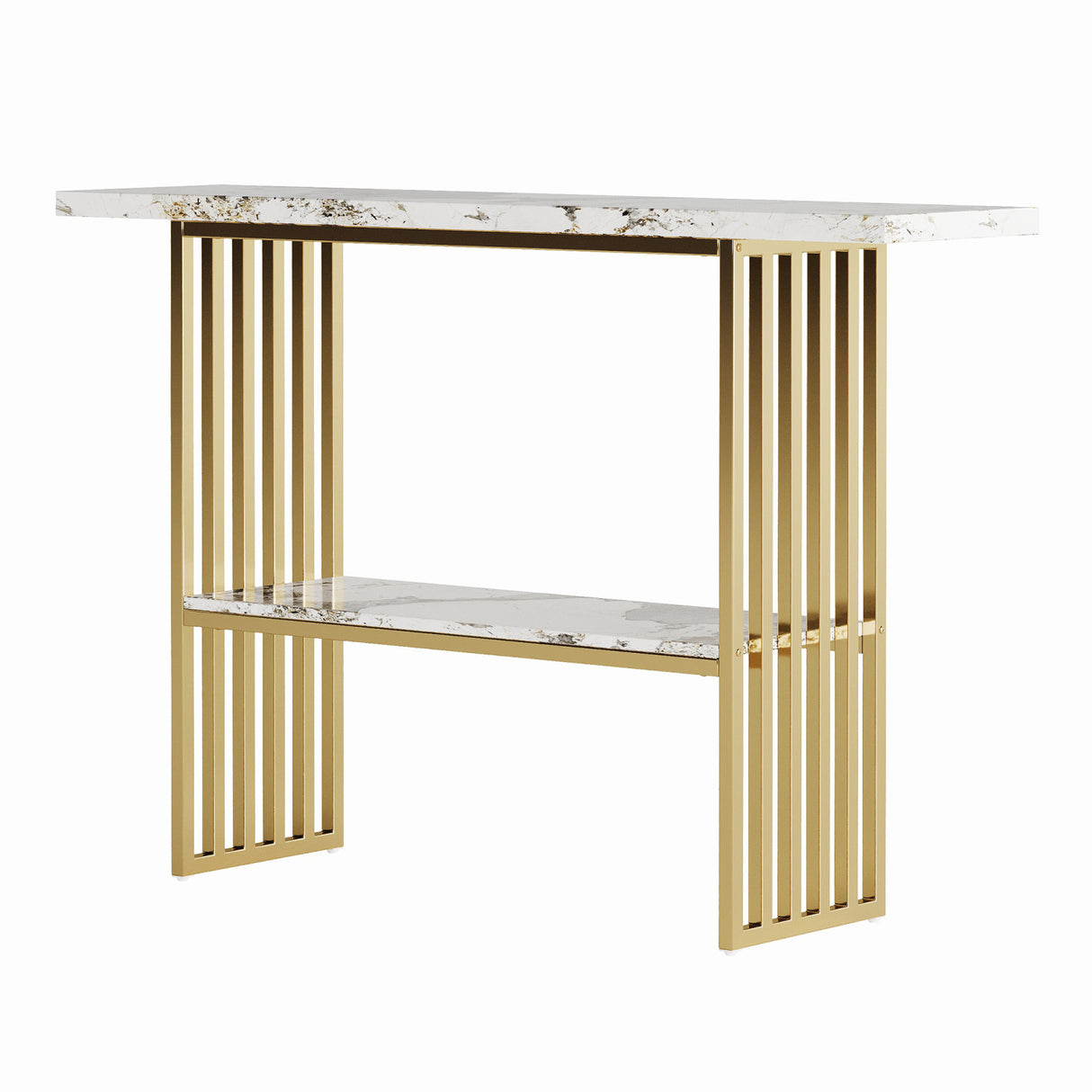 Modern Gold Metal Frame Console Table | OROA