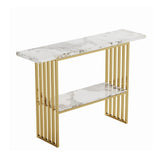 Modern Gold Metal Frame Console Table | OROA