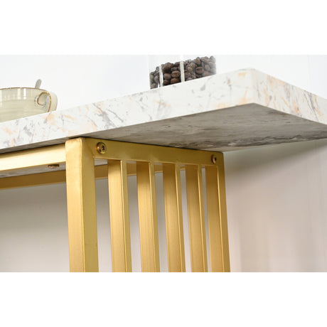 Modern Gold Metal Frame Console Table | OROA