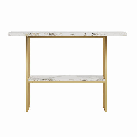 Modern Gold Metal Frame Console Table | OROA
