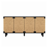 Natural Wood Sideboard Buffet Storage Cabinet | OROA