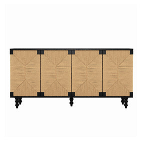 Modern European furniture - Natural Wood Sideboard Buffet Storage Cabinet - www.oroa.com