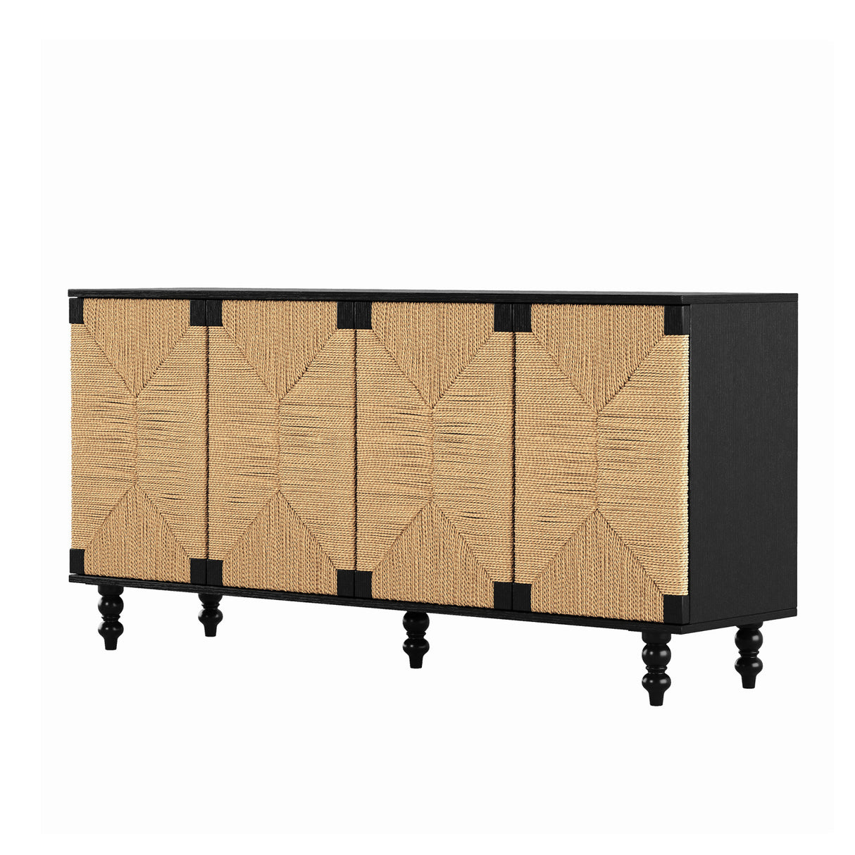 Natural Wood Sideboard Buffet Storage Cabinet | OROA