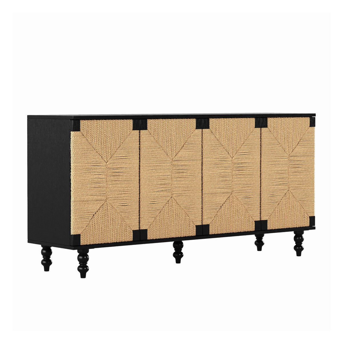 Natural Wood Sideboard Buffet Storage Cabinet | OROA