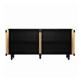 Natural Wood Sideboard Buffet Storage Cabinet | OROA