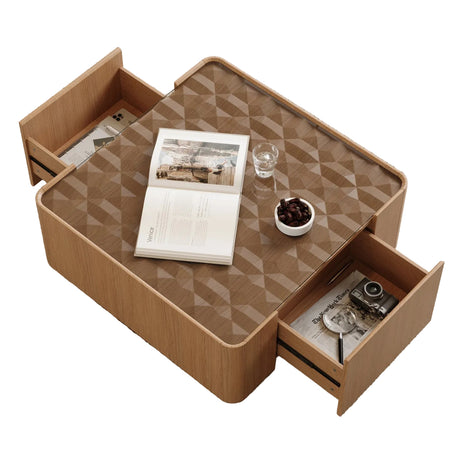 Modern European furniture - Modern Wooden Square Coffee Table  - www.oroa.com