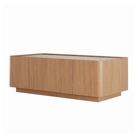 Modern European furniture - Rectangular Modern Glass Top Coffee Table - www.oroa.com