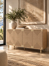 Modern European furniture - Natural Wire-Brushed Sideboard - www.oroa.com