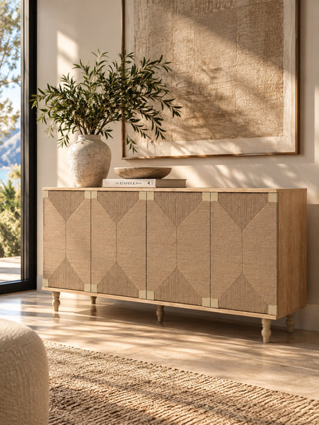 Modern European furniture - Natural Wire-Brushed Sideboard - www.oroa.com