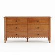 Modern European furniture - Mid-Century 6-Drawer Wooden Dresser - www.oroa.com