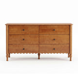 Modern European furniture - Mid-Century 6-Drawer Wooden Dresser - www.oroa.com