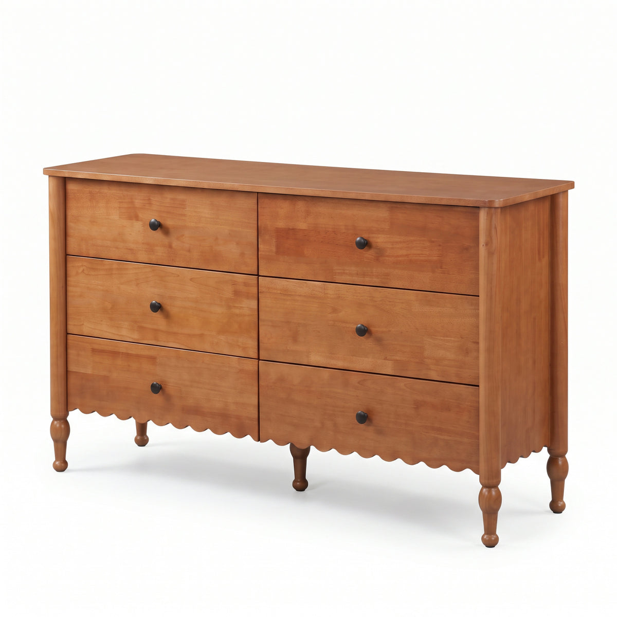 Modern European furniture - Mid-Century 6-Drawer Wooden Dresser - www.oroa.com