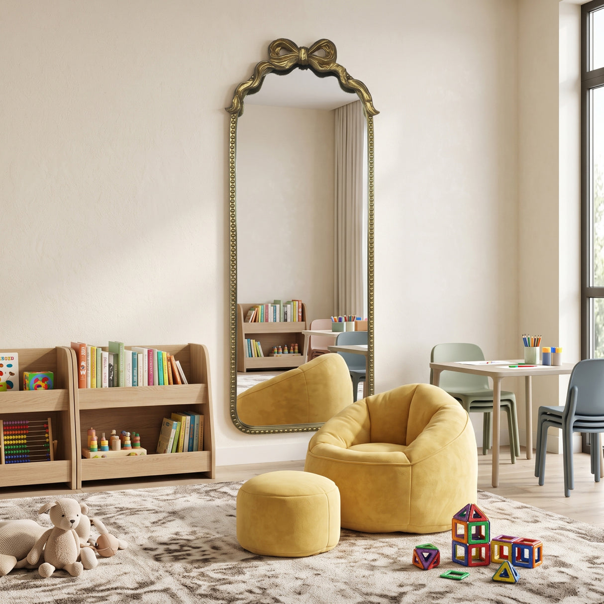 Gold Bow Full Length Wall Mirror | OROA Kids