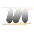 Modern European furniture - Gold 3‑Panel Oval Wall Mirror - www.oroa.com