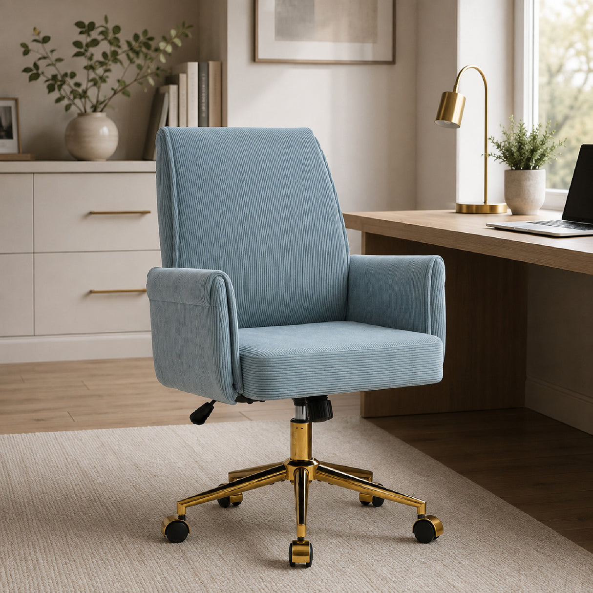 Ergonomic Mid-Back Blue Office Chair | OROA