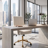 White Ergonomic Mid-Back Office Chair | OROA
