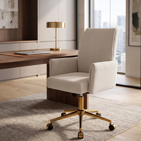 White Ergonomic Mid-Back Office Chair | OROA