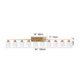 65" Gold 10-Light Vanity Wall Fixture | OROA