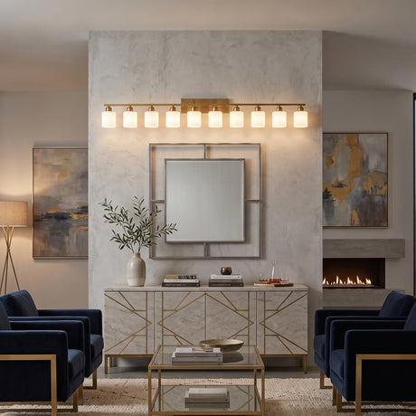 65" Gold 10-Light Vanity Wall Fixture | OROA