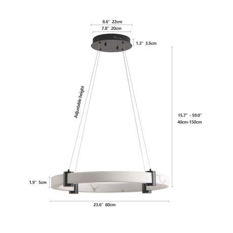 Modern European furniture - Modern 24-Inch Round Pendant Light - www.oroa.com