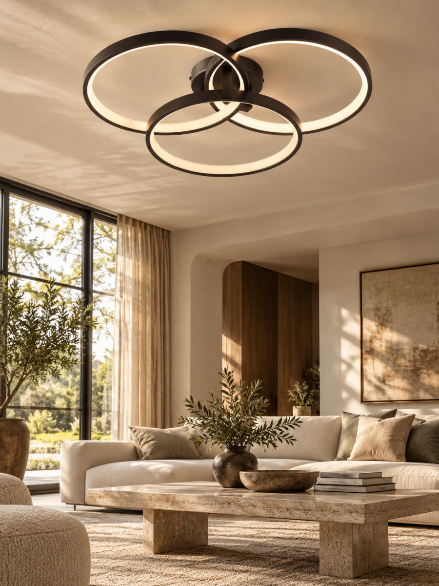 Modern European furniture - 3-Ring LED Ceiling Lamp - www.oroa.com