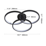 Modern European furniture - 3-Ring LED Ceiling Lamp - www.oroa.com