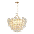 Modern European furniture - Gold Chandelier with Ribbed Glass Globes - www.oroa.com