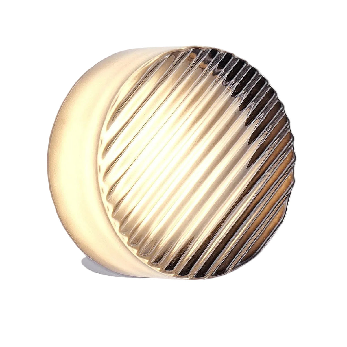 Modern Smoke Grey Striped Glass Led Wall Light by OROA