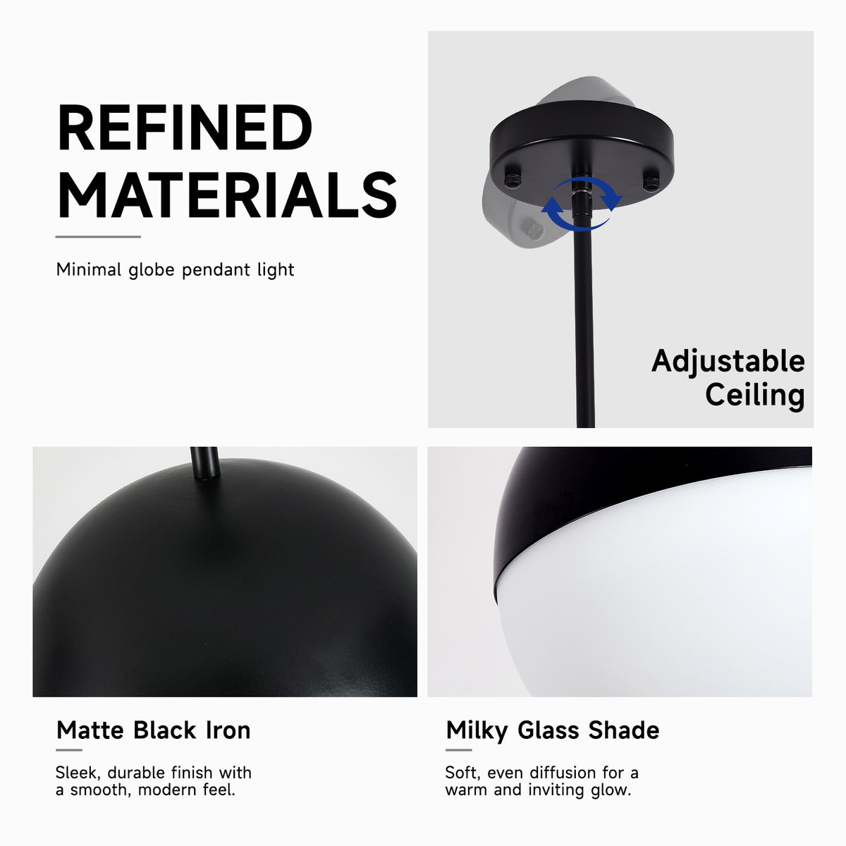 Modern European furniture - Mid-Century Modern Black Pendant Lights (2) |- www.oroa.com