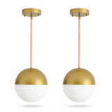 Modern European furniture - Brushed Gold Pendant Lights (2) - www.oroa.com