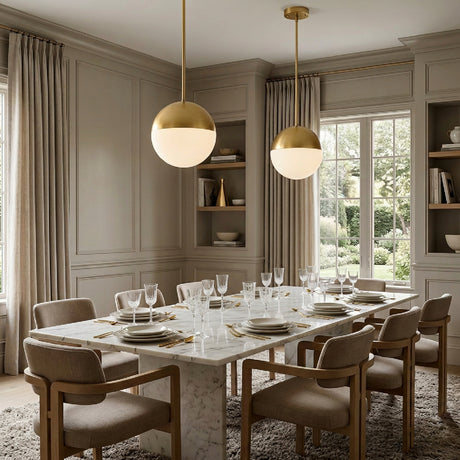 Modern European furniture - Brushed Gold Pendant Lights (2) - www.oroa.com
