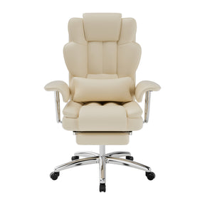 Modern European furniture - Beige Executive Leather Office Chair - www.oroa.com