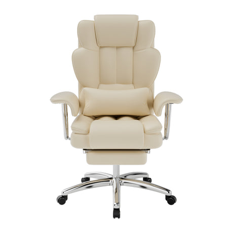 Modern European furniture - Beige Executive Leather Office Chair - www.oroa.com