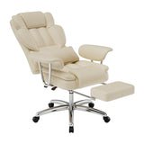 Modern European furniture - Beige Executive Leather Office Chair - www.oroa.com