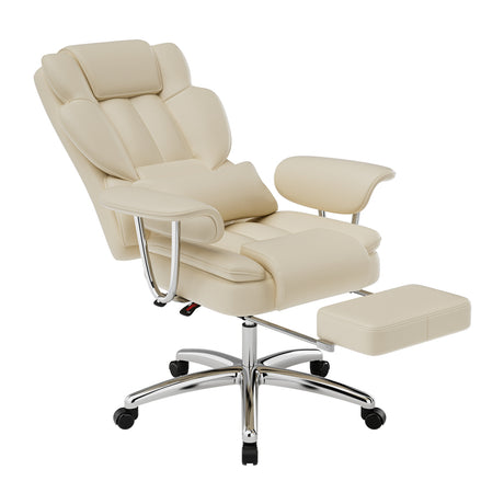 Modern European furniture - Beige Executive Leather Office Chair - www.oroa.com