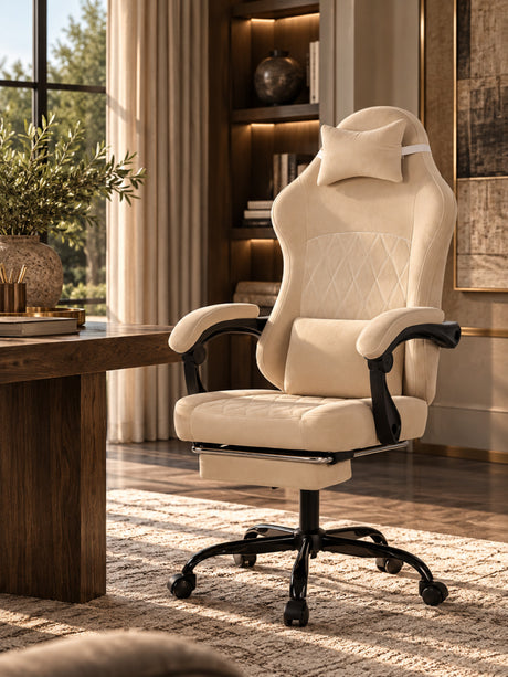 Modern European furniture - Ergonomic Gaming Chair with Massage Lumbar Support - www.oroa.com