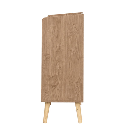 Natural 2 Doors Farmhouse Buffet Cabinet | OROA