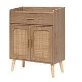 Natural 2 Doors Farmhouse Buffet Cabinet | OROA
